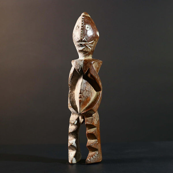 Hand Carved Tribal Vintage Ambete Reliquary Statue Wood Gabon Figure-G5796