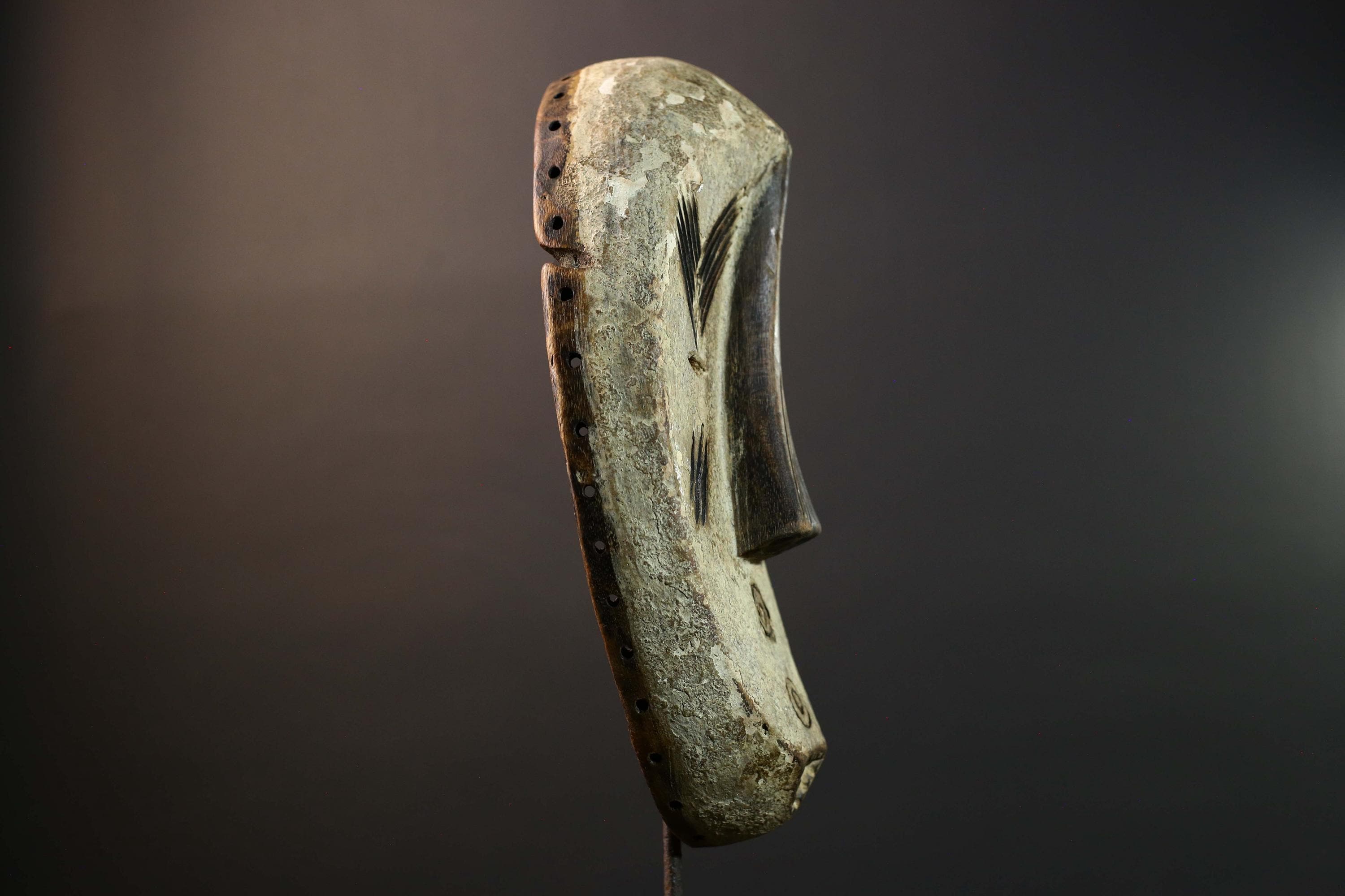 African Bwa Tribal Mask Carved Wood Burkina Faso Wall Art African Home Decor-G5775