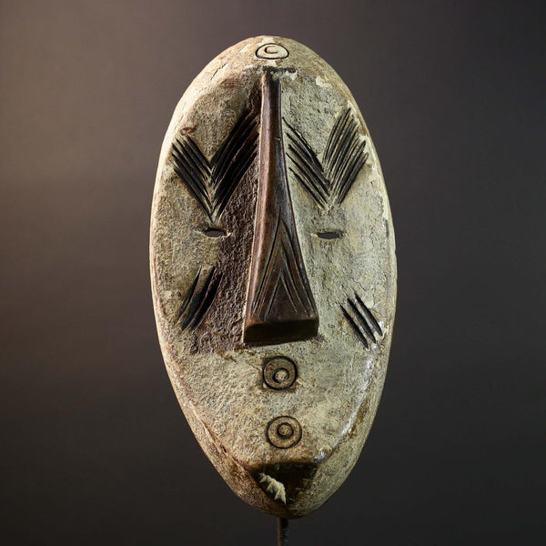 African Bwa Tribal Mask Carved Wood Burkina Faso Wall Art African Home Decor-G5775