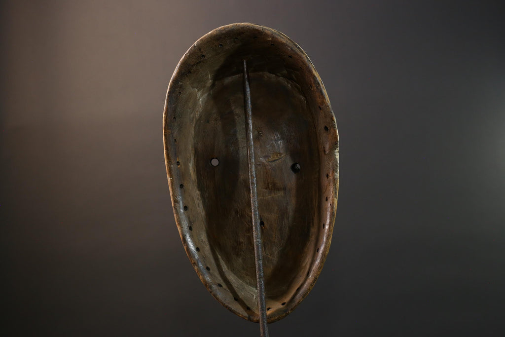 African Bwa Tribal Mask Hand Carved Wood Burkina Faso Wall Art Home Decor-G5777