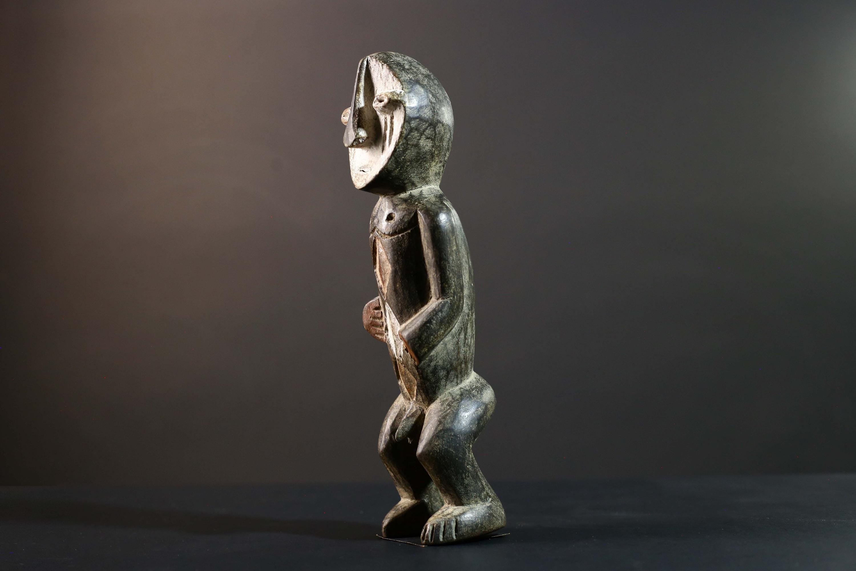 African Tribal Statue Hand Carved Wood Figure Burkina Faso Cultural Art Decor-G5778