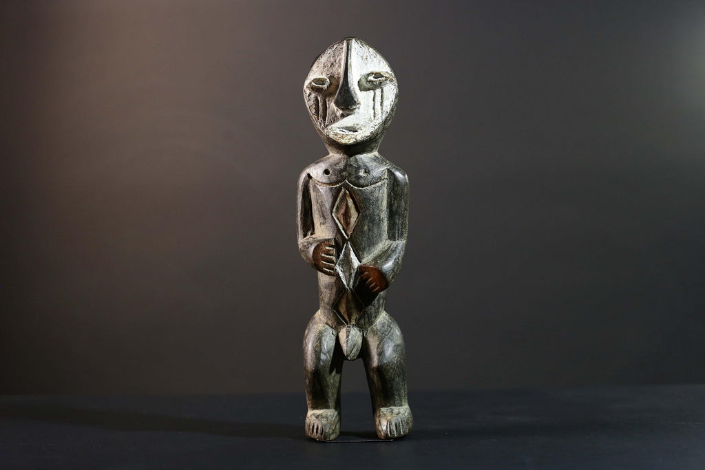 African Tribal Statue Hand Carved Wood Figure Burkina Faso Cultural Art Decor-G5778