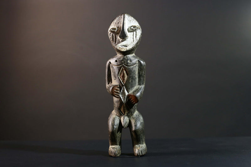 African Tribal Statue Hand Carved Wood Figure Burkina Faso Cultural Art Decor-G5778