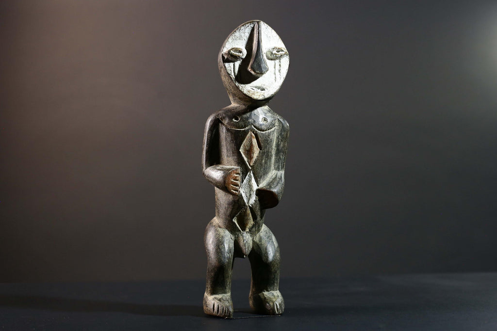 African Tribal Statue Hand Carved Wood Figure Burkina Faso Cultural Art Decor-G5778