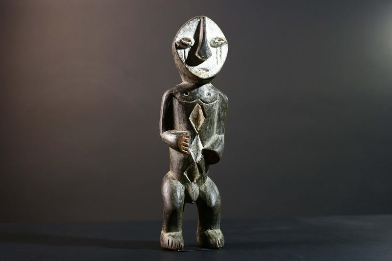 African Tribal Statue Hand Carved Wood Figure Burkina Faso Cultural Art Decor-G5778