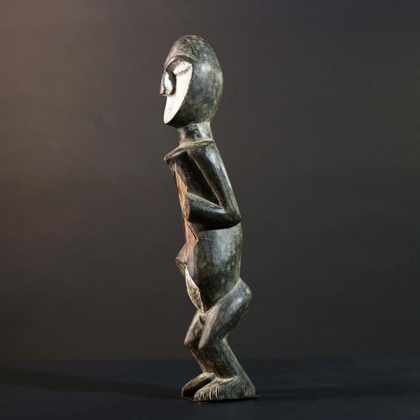 African Songye Statue Hand Carved Congo Wood Tribal Power Figure Collectible-G5780