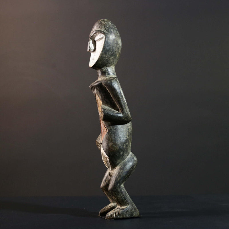African Songye Statue Hand Carved Congo Wood Tribal Power Figure Collectible-G5780