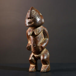 African Songye Power Figure Congo Tribal Statue Hand Carved Wood Spiritual Sculpture-G5782