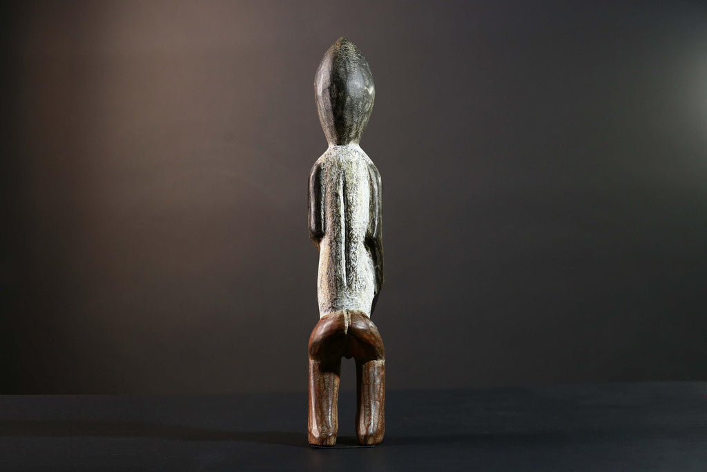 African Songye Power Figure Congo Tribal Statue Painted Wood Spiritual Sculpture-G5784