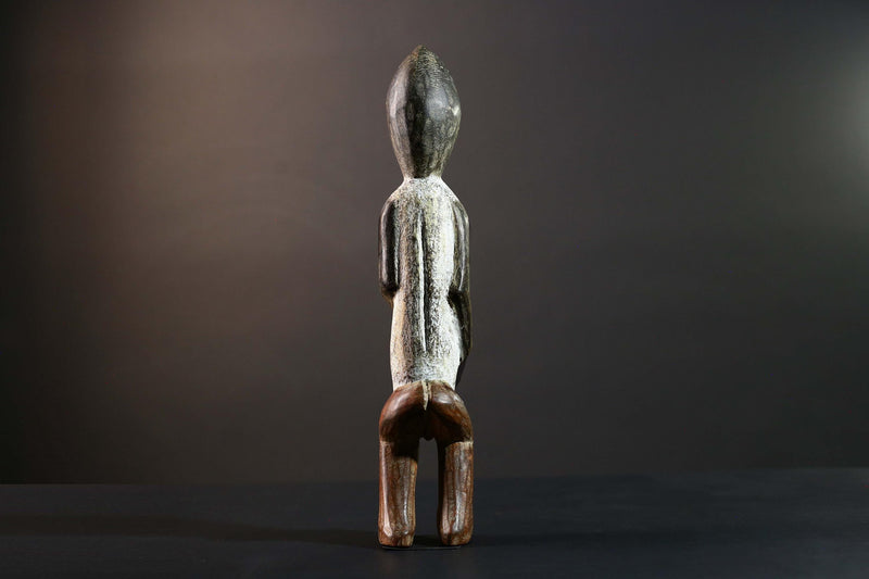 African Songye Power Figure Congo Tribal Statue Painted Wood Spiritual Sculpture-G5784