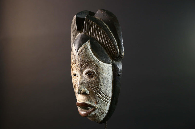 Guro Tribal Mask African Carved Wood Côte d’Ivoire Ritual Face Decor-G5787