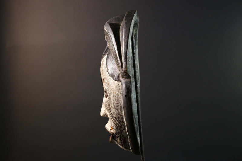 Guro Tribal Mask African Carved Wood Côte d’Ivoire Ritual Face Decor-G5787
