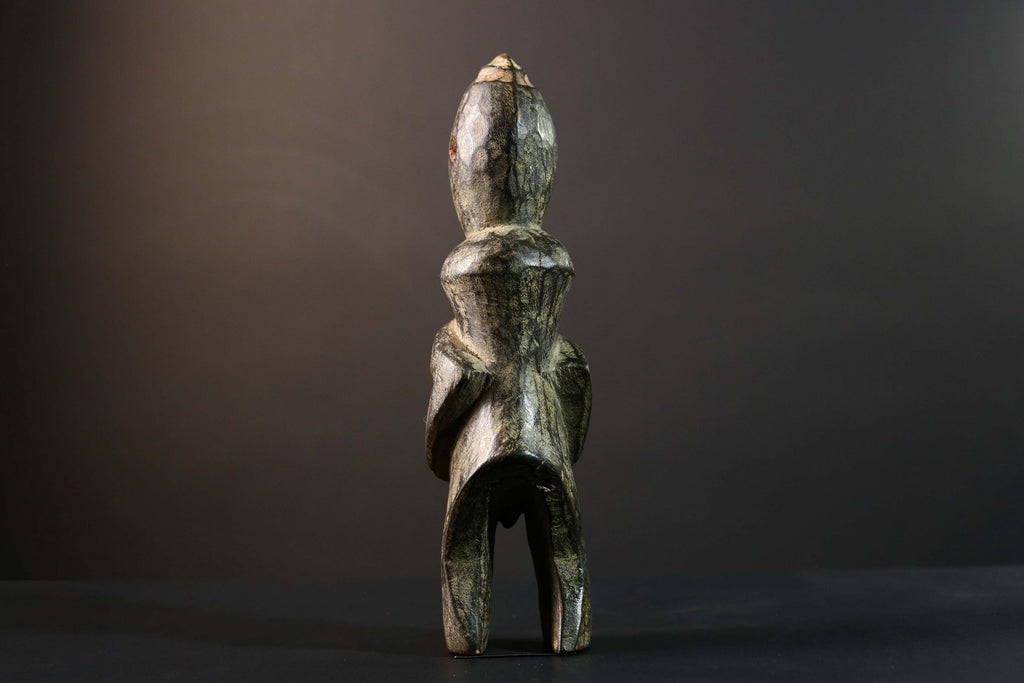 African Tribal Figure Carved Wood Statue Primitive Dark Ethnic Art Decor-G5792