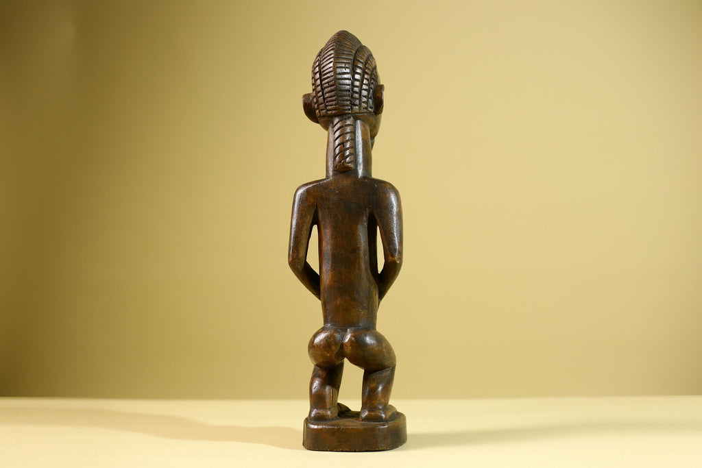 African Yoruba Male Statue Tribal Wood Carving Hand Carved Figurine Ethnic Art Home Décor Collectible Sculpture-G5804