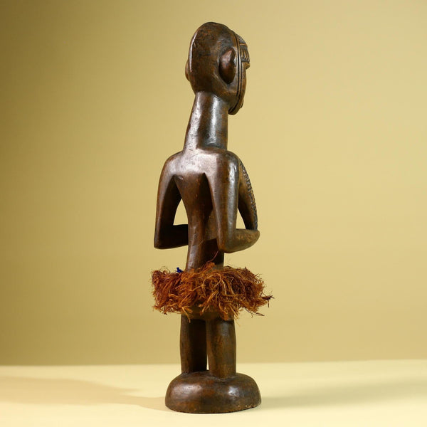 African Baule Tribal Statue Woman Figure Hand Carved Wood Fertility Art Sculpture Home Decor-G5807