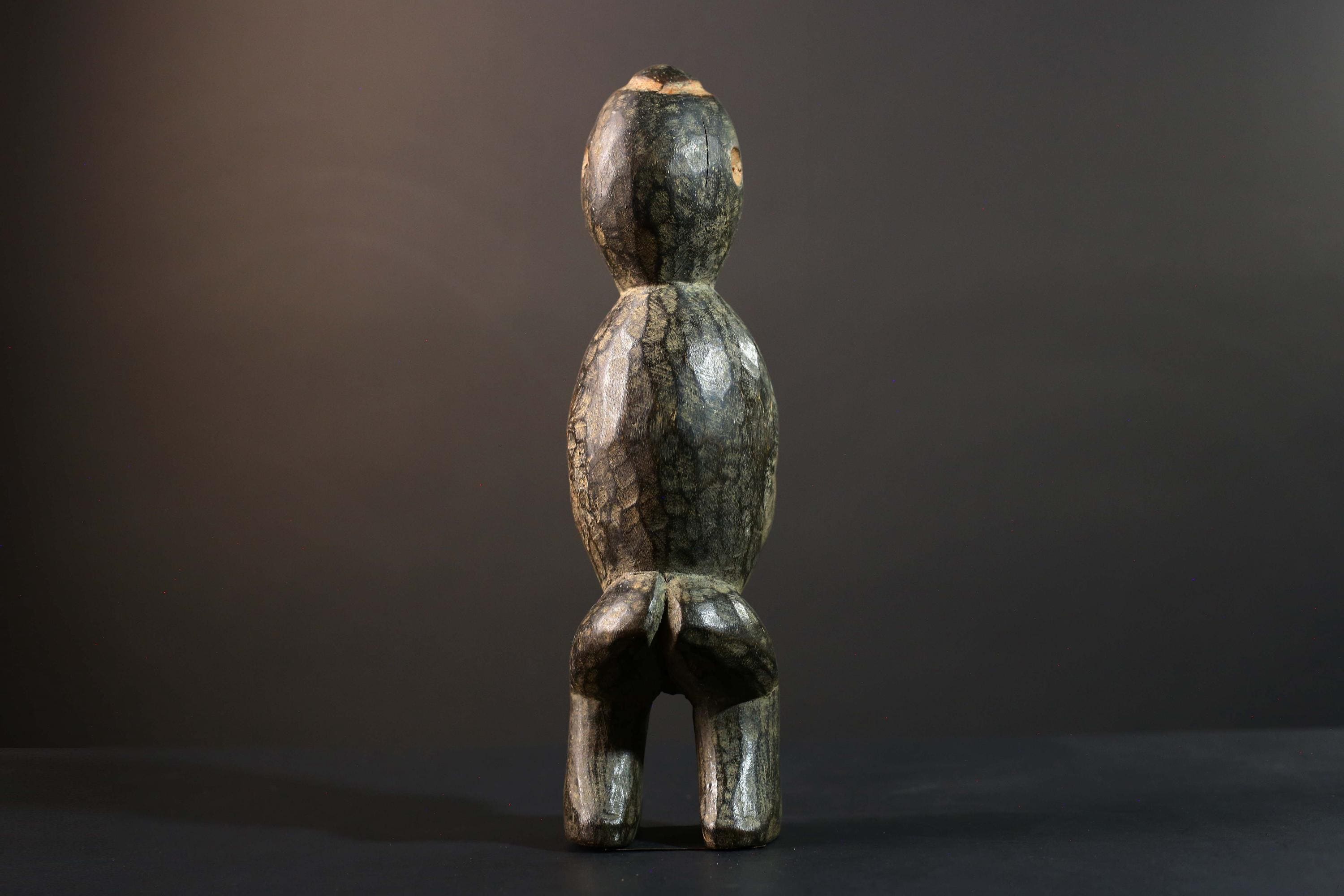 Hand Carved Tribal Vintage Ambete Statue Wood Reliquary Figure-G5794