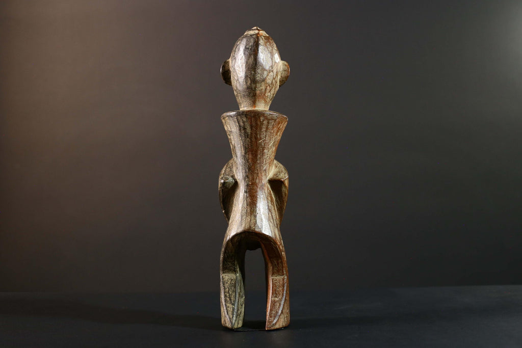 Hand Carved Tribal Vintage Ambete Reliquary Statue Wood Gabon Figure-G5795