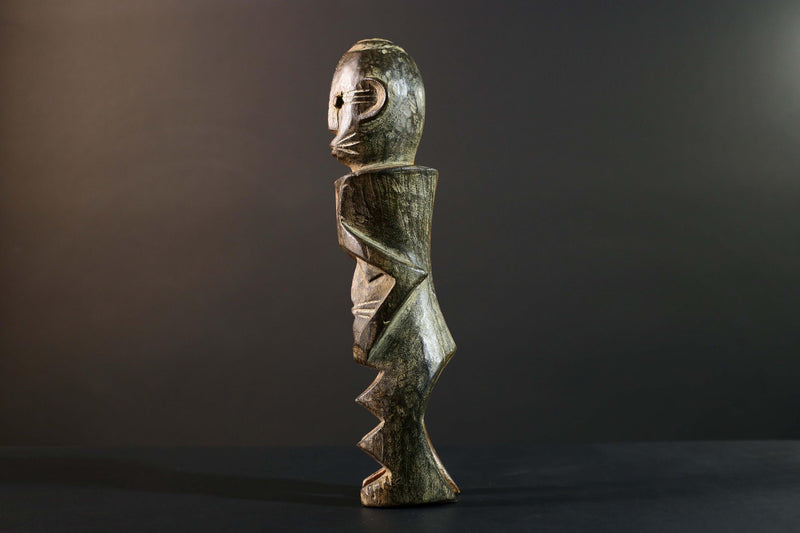 Hand Carved Tribal Vintage Ambete Reliquary Statue Wood Gabon Figure-G5795