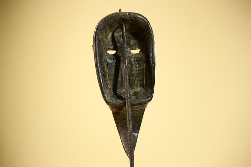 African Dan Mask Carved Wood Red Bead Beak Côte d’Ivoire Tribal Decor Collectible -G5845