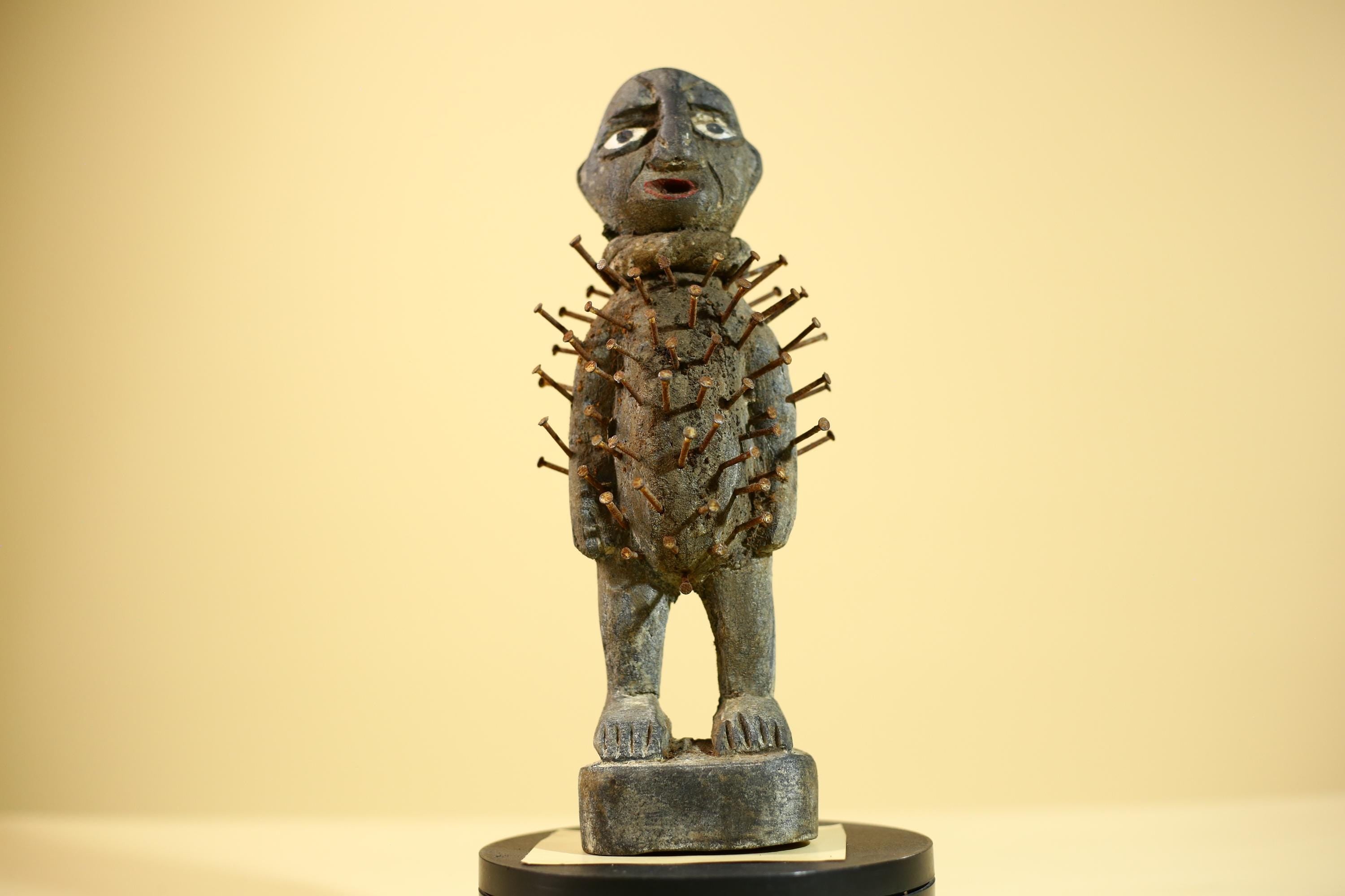 African Tribal Statue Nail Fetish Nkisi Figure Congo Ritual Art Decor-G5851
