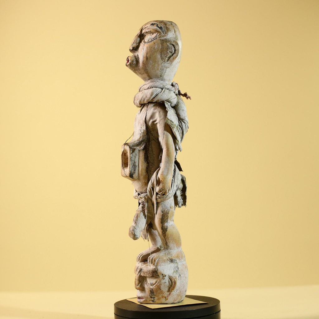 African Tribal Statue Fetish Nkisi Figure Congo Wood Ritual Art Decor-G5852