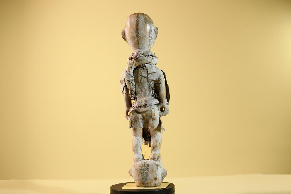 African Tribal Statue Fetish Nkisi Figure Congo Wood Ritual Art Decor-G5852