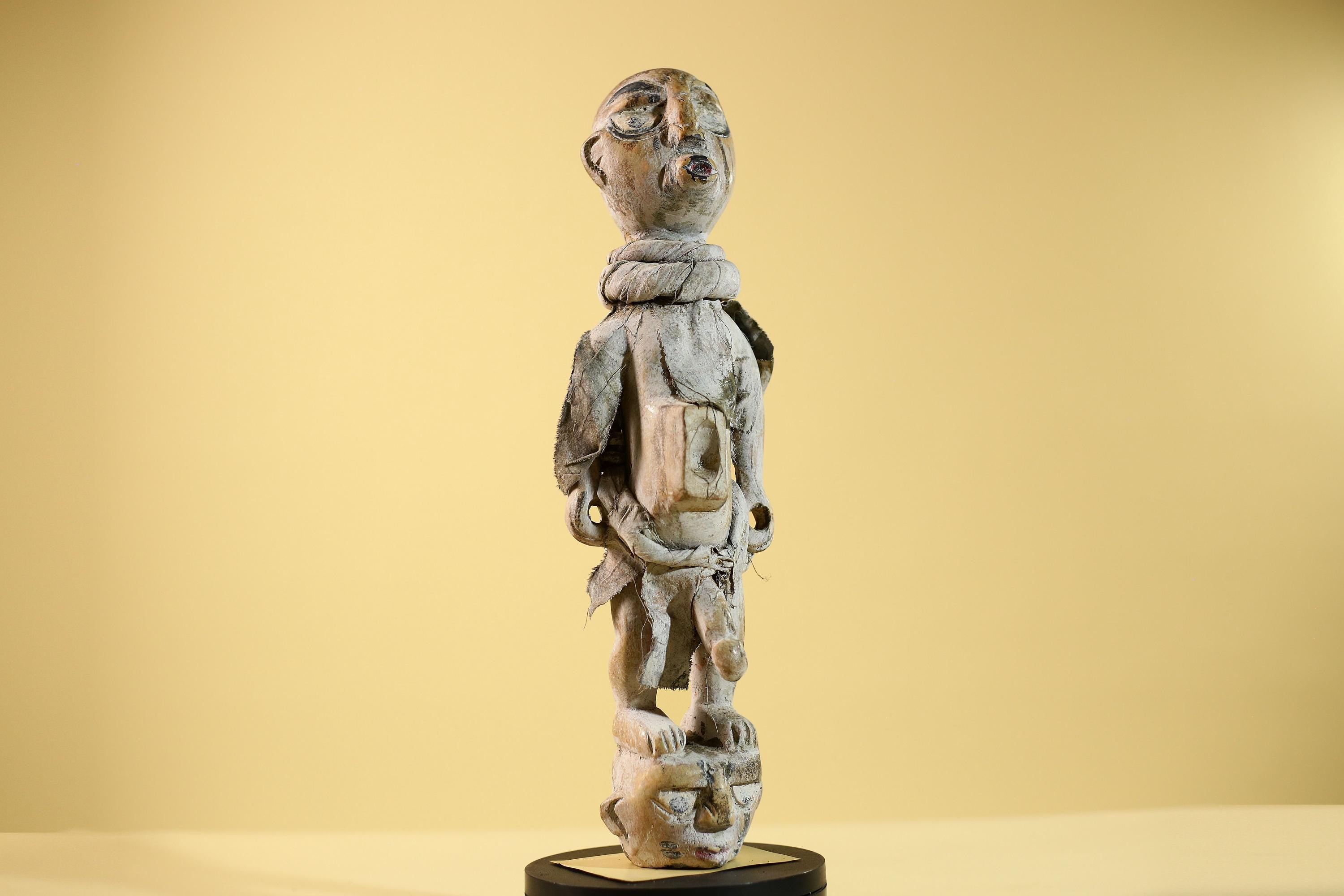 African Tribal Statue Fetish Nkisi Figure Congo Wood Ritual Art Decor-G5852