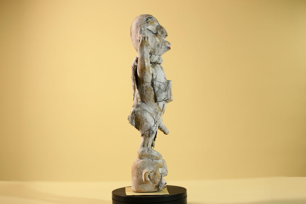 African Tribal Statue Fetish Nkisi Figure Congo Wood Ritual Art Decor-G5853