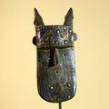 African Tribal Mask Toma Wood Metal Detail Guinea Ritual Wall Art Decor-G5856