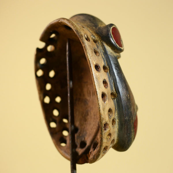 African Dan Mask Carved Wood Painted Guinea Vintage Tribal Art Decor-G5836