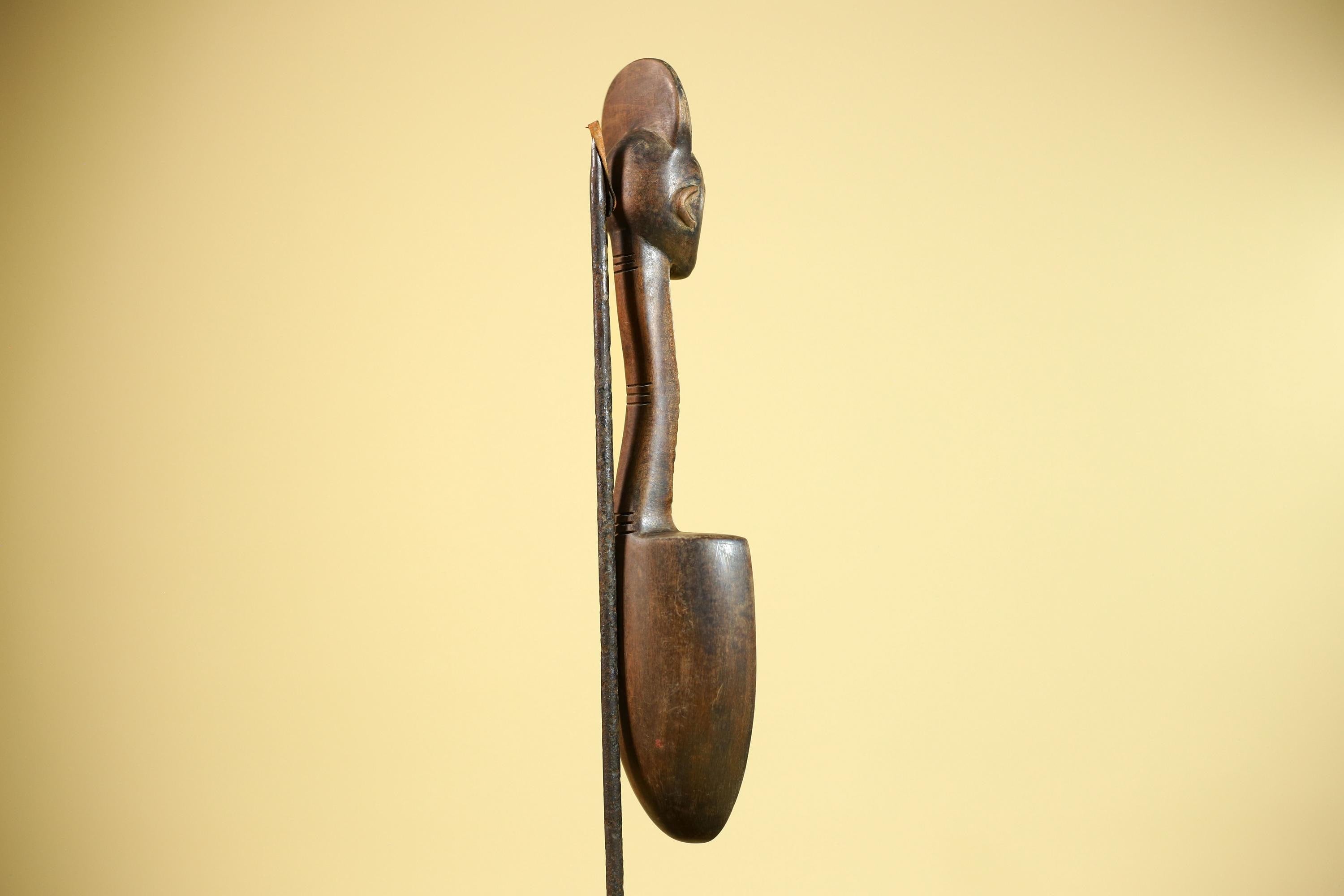 Baule Ritual Spoon African Wooden Ladle Côte d’Ivoire Tribal Art Sculpture-G5877
