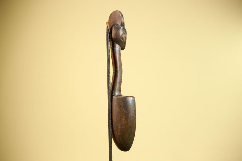 Baule Ritual Spoon African Wooden Ladle Côte d’Ivoire Tribal Art Sculpture-G5877