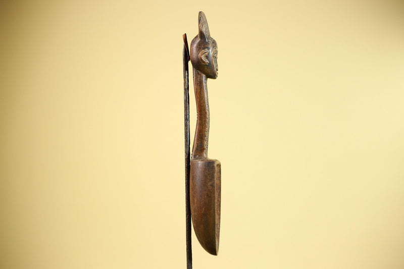 Baule Ritual Spoon African Wooden Ladle Côte d’Ivoire Tribal Art Sculpture-G5877