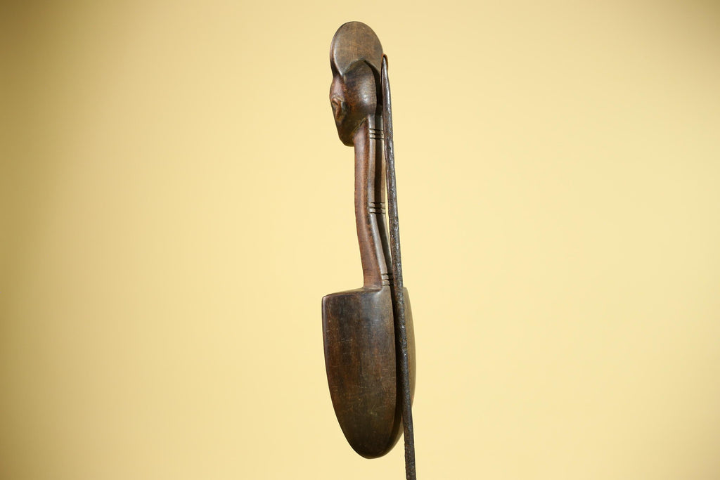 Baule Ritual Spoon African Wooden Ladle Côte d’Ivoire Tribal Art Sculpture-G5877
