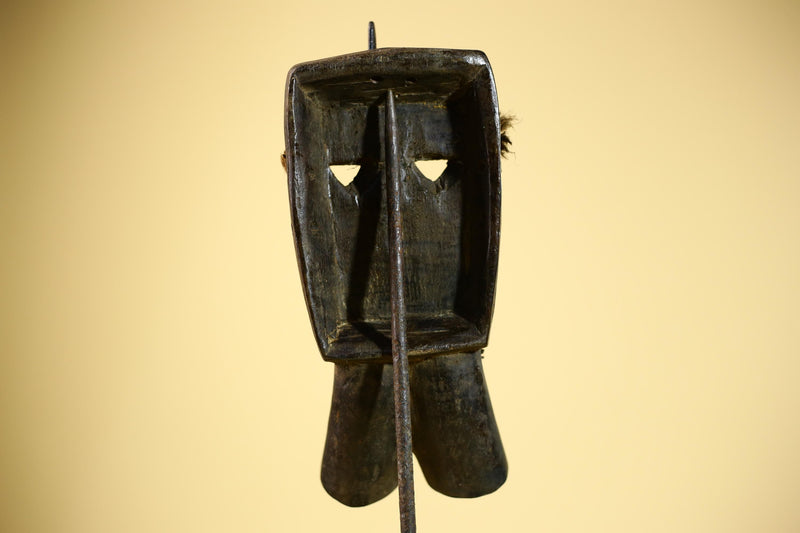 African Dan Mask Carved Wood Double Mouth Côte d’Ivoire Tribal Art Decor Collectible Decor-G5843