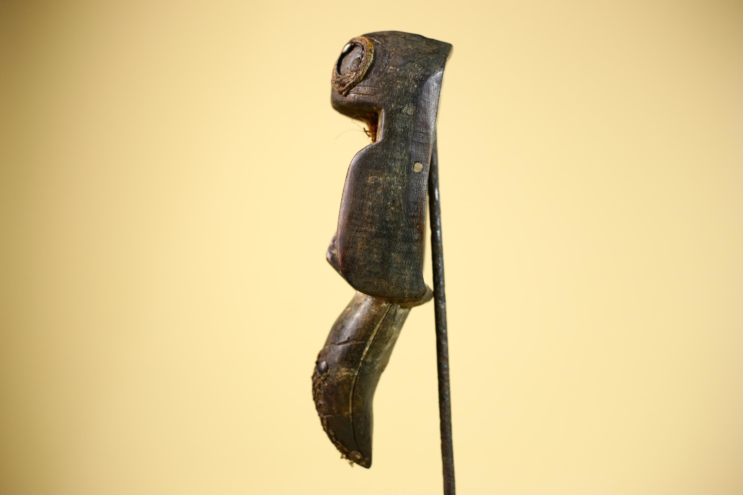 African Dan Mask Carved Wood Raffia Beak Côte d’Ivoire Tribal Art Decor-G5846