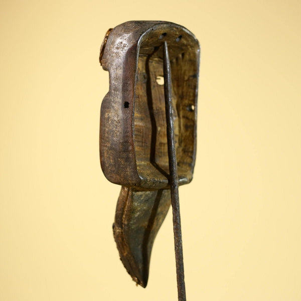 African Dan Mask Carved Wood Raffia Beak Côte d’Ivoire Tribal Art Decor-G5846