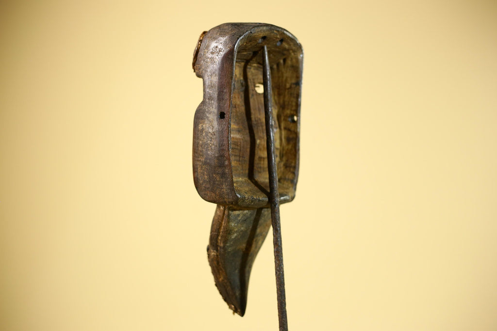 African Dan Mask Carved Wood Raffia Beak Côte d’Ivoire Tribal Art Decor-G5846