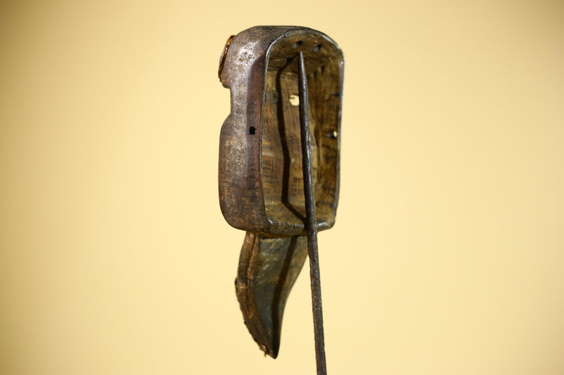 African Dan Mask Carved Wood Raffia Beak Côte d’Ivoire Tribal Art Decor-G5846