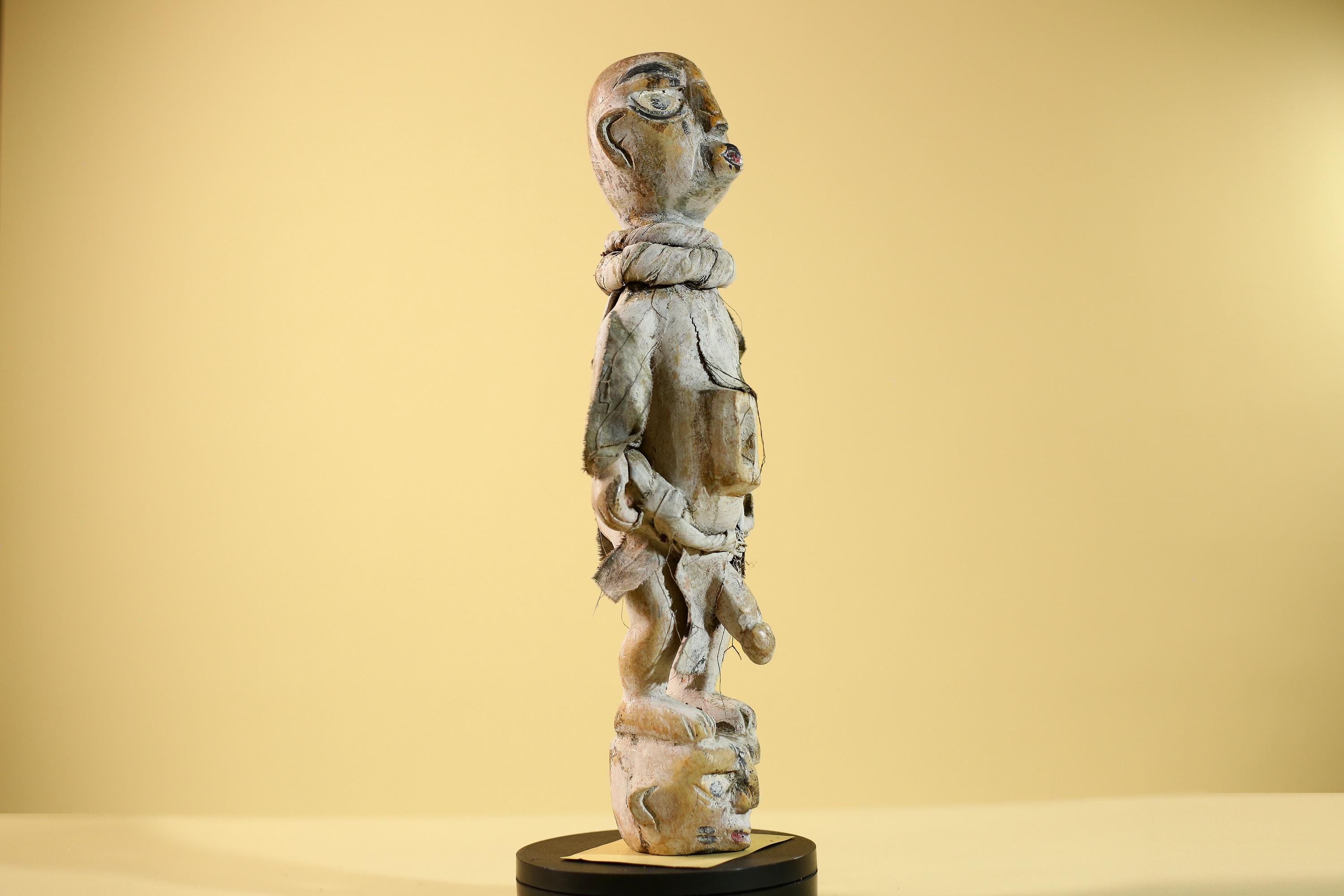 African Tribal Statue Fetish Nkisi Figure Congo Wood Ritual Art Decor-G5852