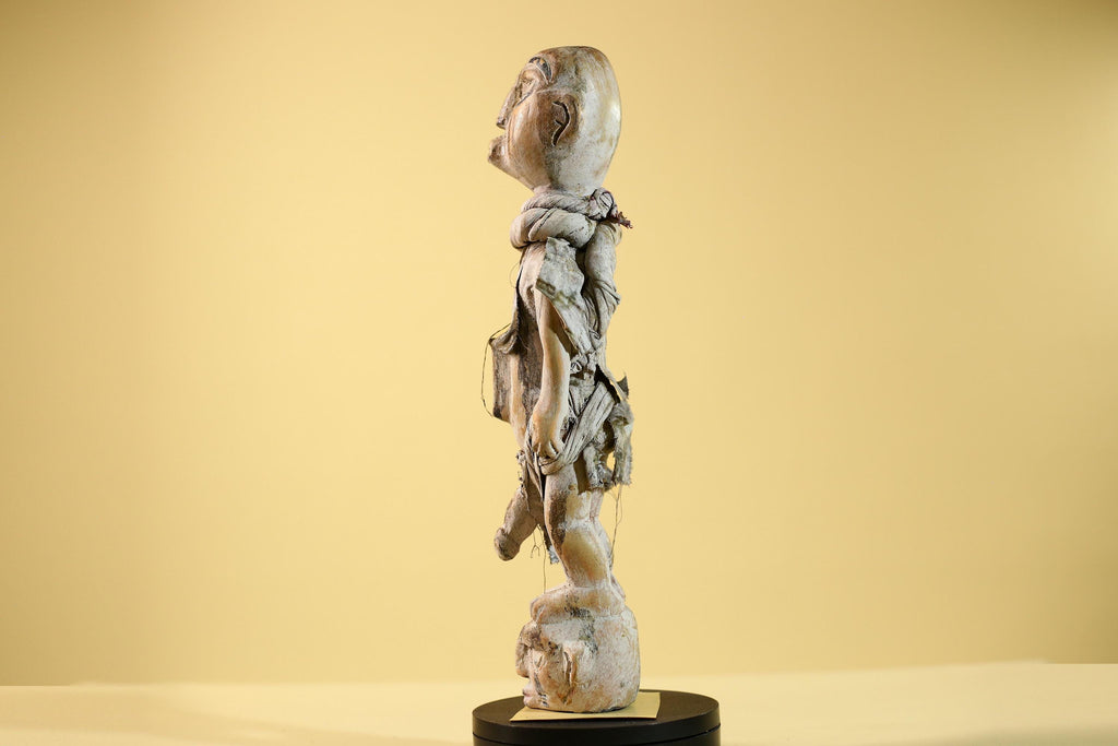 African Tribal Statue Fetish Nkisi Figure Congo Wood Ritual Art Decor-G5852
