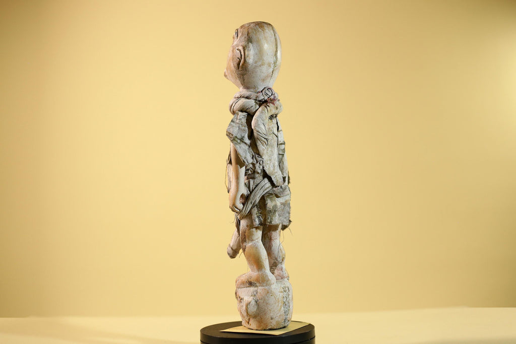 African Tribal Statue Fetish Nkisi Figure Congo Wood Ritual Art Decor-G5852