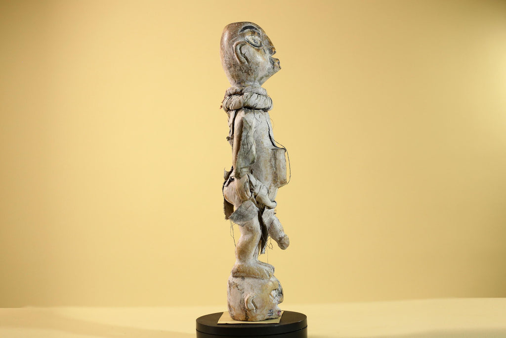 African Tribal Statue Fetish Nkisi Figure Congo Wood Ritual Art Decor-G5852