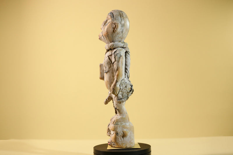 African Tribal Statue Fetish Nkisi Figure Congo Wood Ritual Art Decor-G5853
