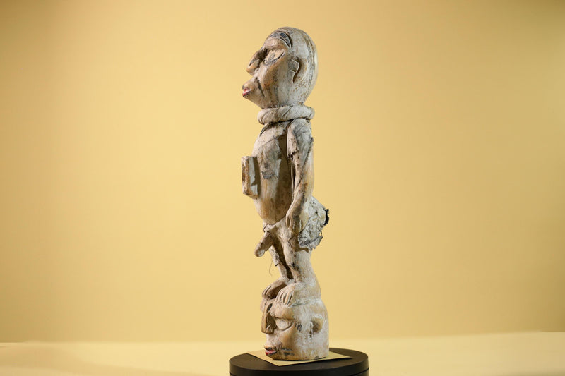African Tribal Statue Fetish Nkisi Figure Congo Wood Ritual Art Decor-G5853