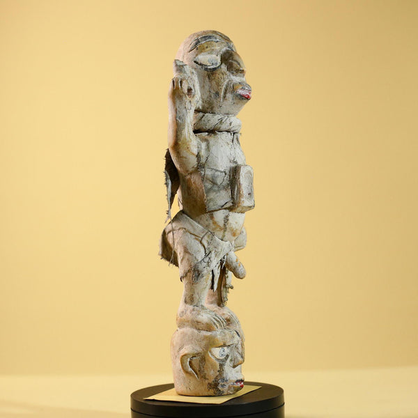 African Tribal Statue Fetish Nkisi Figure Congo Wood Ritual Art Decor-G5853