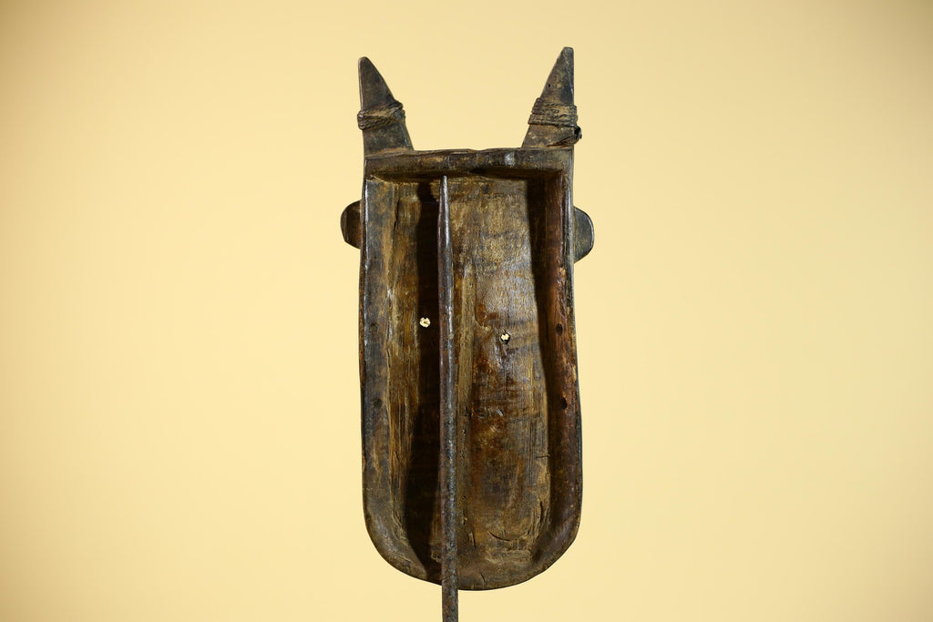 African Tribal Mask Toma Wood Metal Detail Guinea Ritual Wall Art Decor-G5856