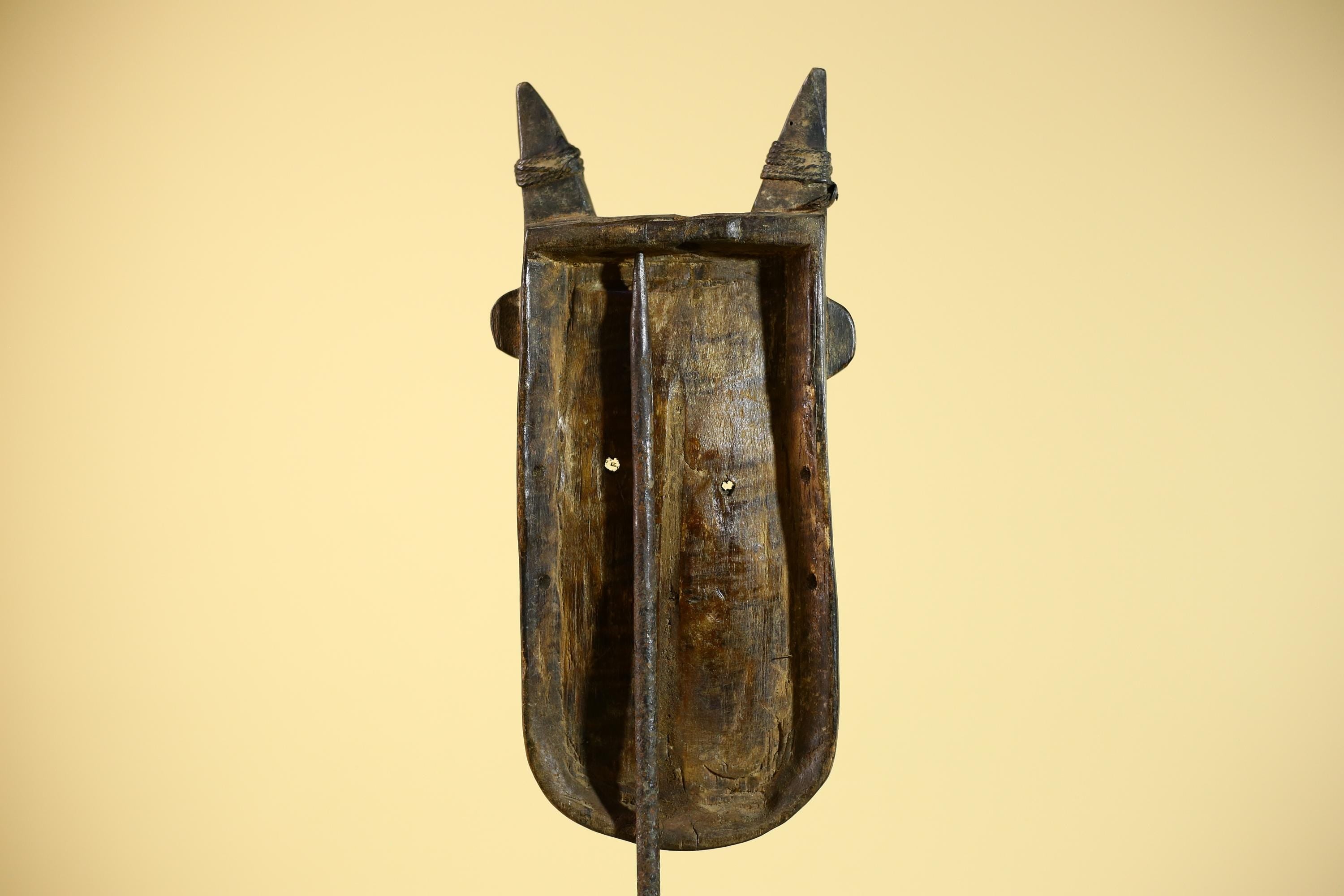 African Tribal Mask Toma Wood Metal Detail Guinea Ritual Wall Art Decor-G5856