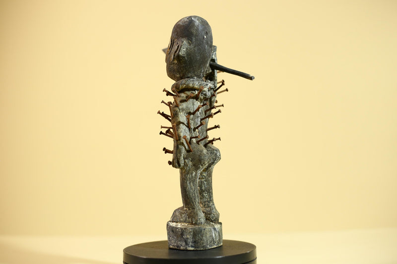 African Tribal Figure, Carved Wood Sculpture, Ritual Art, Standing, Collectible Sculpture Decor-G5866