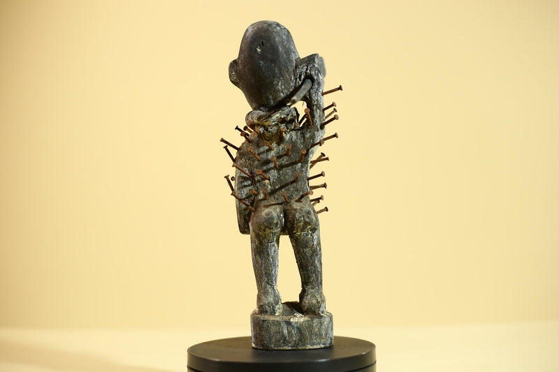 African Tribal Figure, Carved Wood Sculpture, Ritual Art, Standing, Collectible Sculpture Decor-G5866